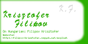 krisztofer filipov business card